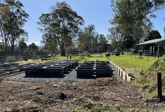 Wicking beds at micro farms